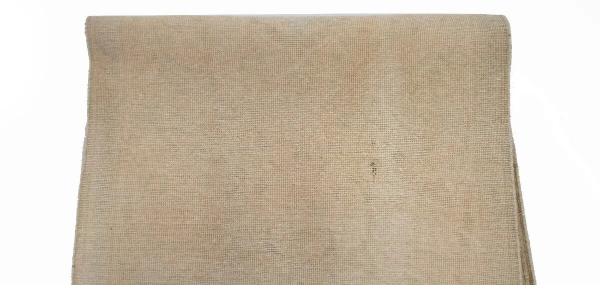 Antique Hand-Knotted Wool Oriental Area Rug Beige