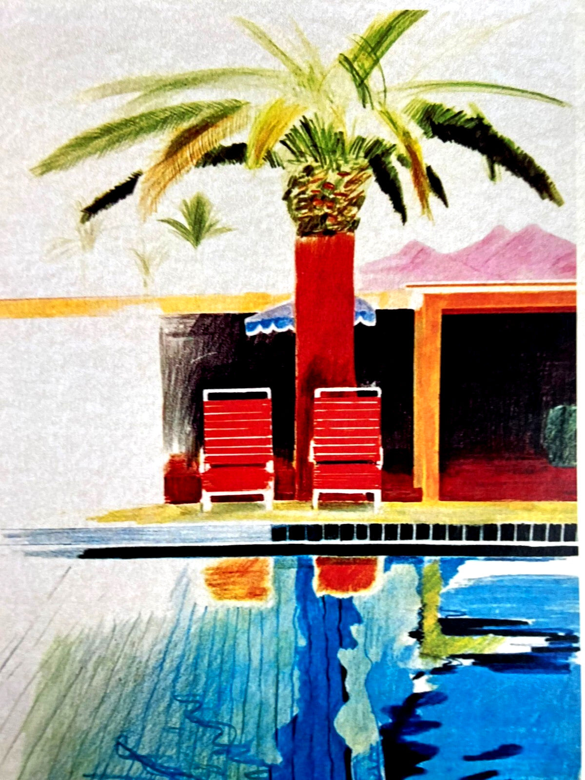 David Hockney Lithograph Coa Signed