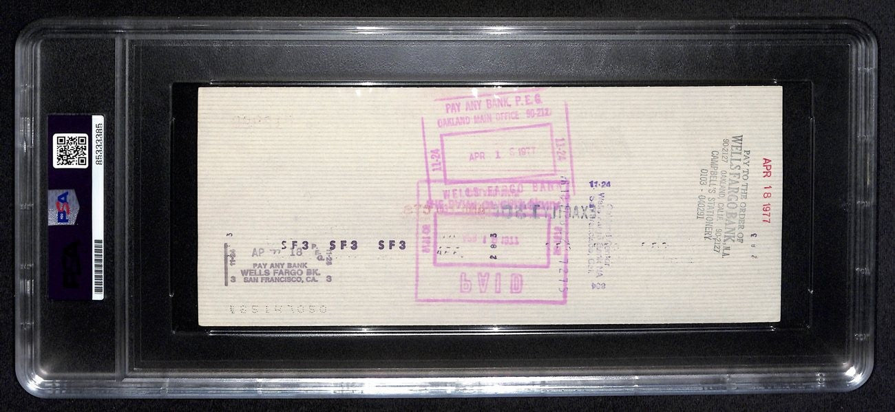 Al Davis Hof Signed/Autographed 8.5X3.5 Bank Check Raiders Psa/Dna 193235