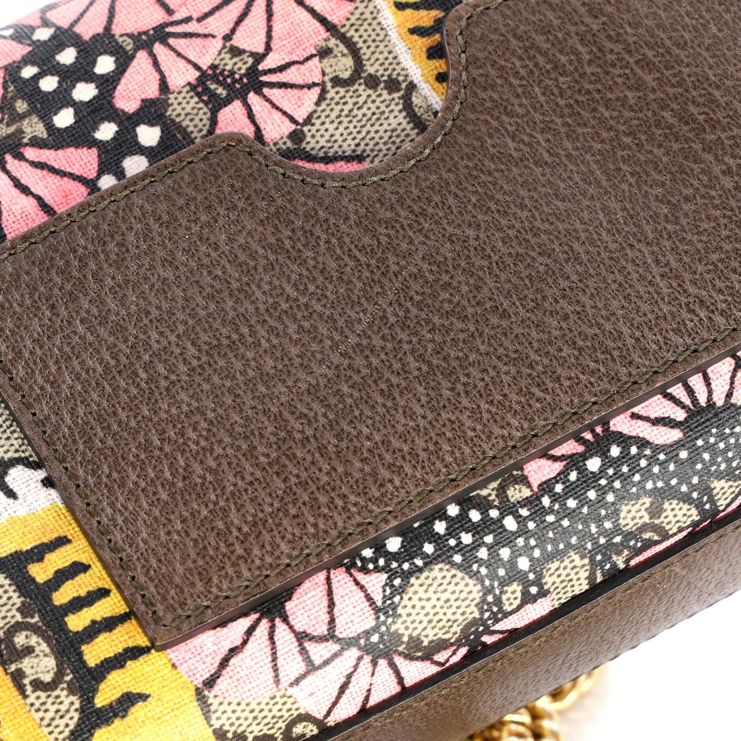 Gucci Padlock Shoulder Bag Bengal Print Gg Coated Canvas Small