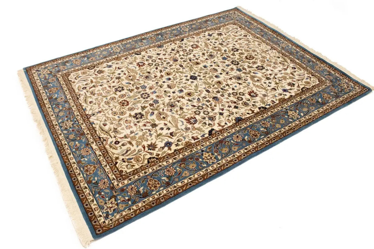 Rare Handmade Kirman Floral Design Rug Oriental