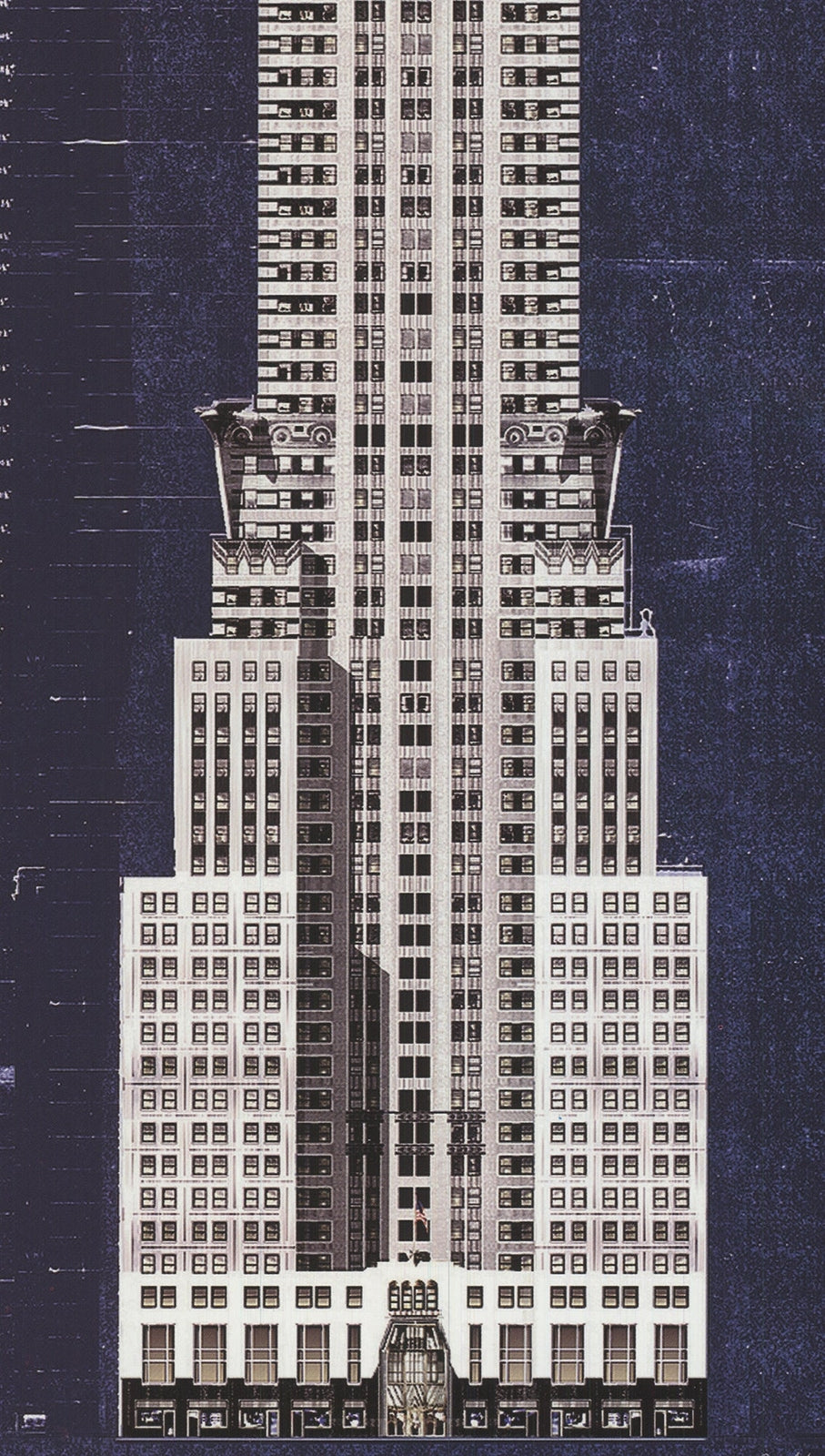 Andy Hickes Chrysler Building " Offset Lithograph Contemporary