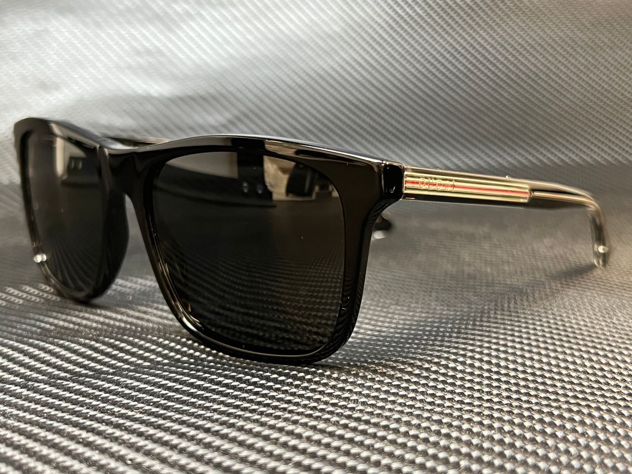 GUCCI GG0381SN 007 Black Squared 57 mm Men's