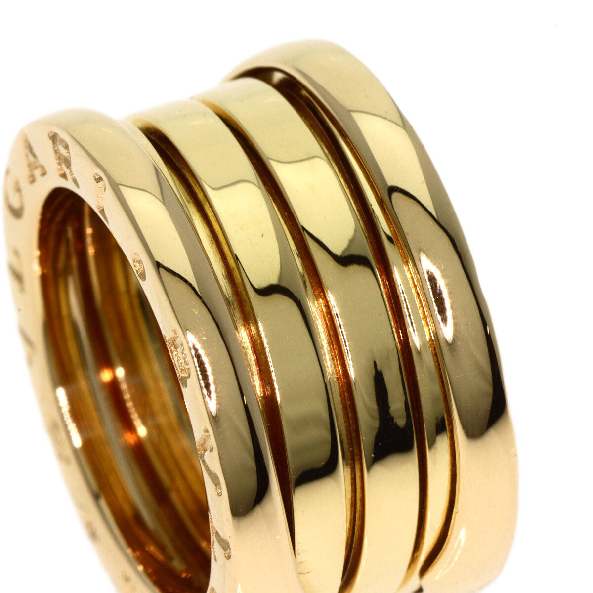 Bvlgari Ring B.Zero1 3 Band #47 K18 Yellow Gold