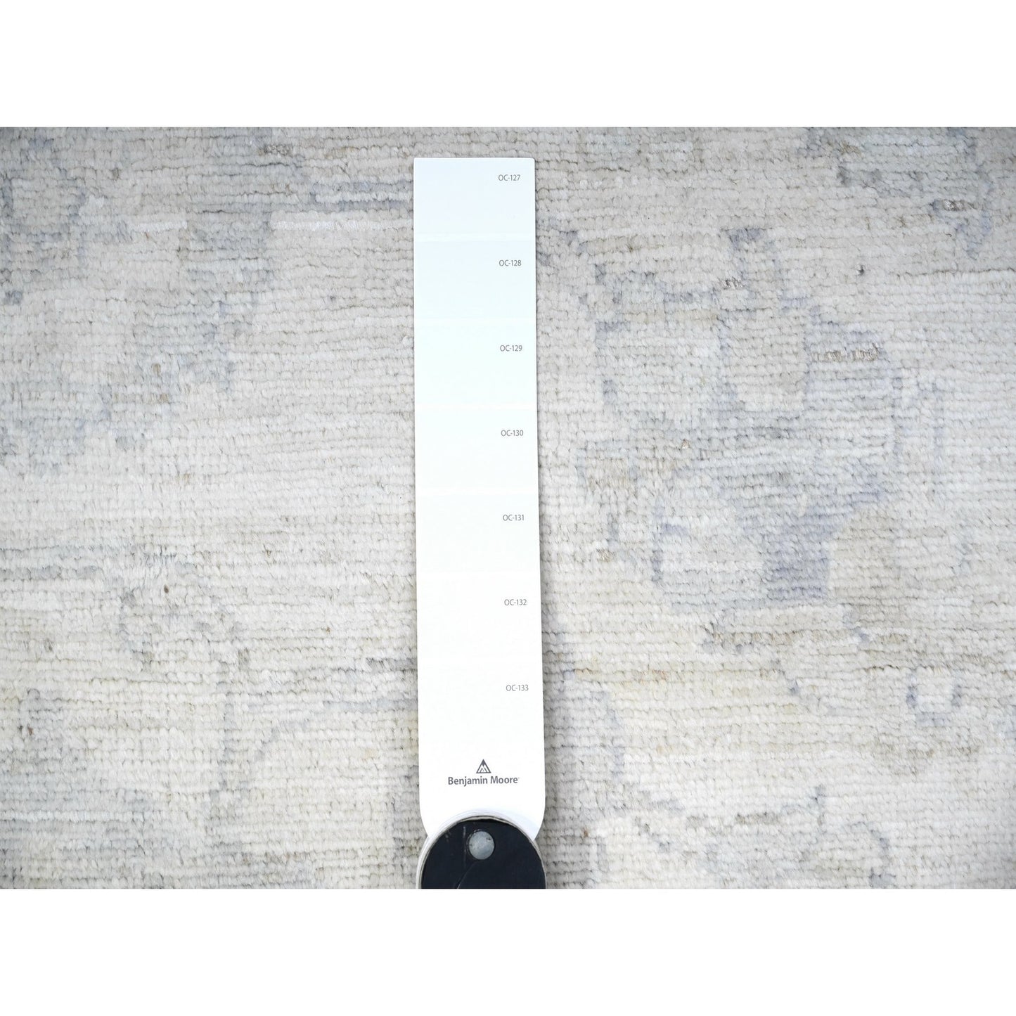 8'8"X11'5" Vista White 100% Wool Wash Peshawar Hand Knotted Rug