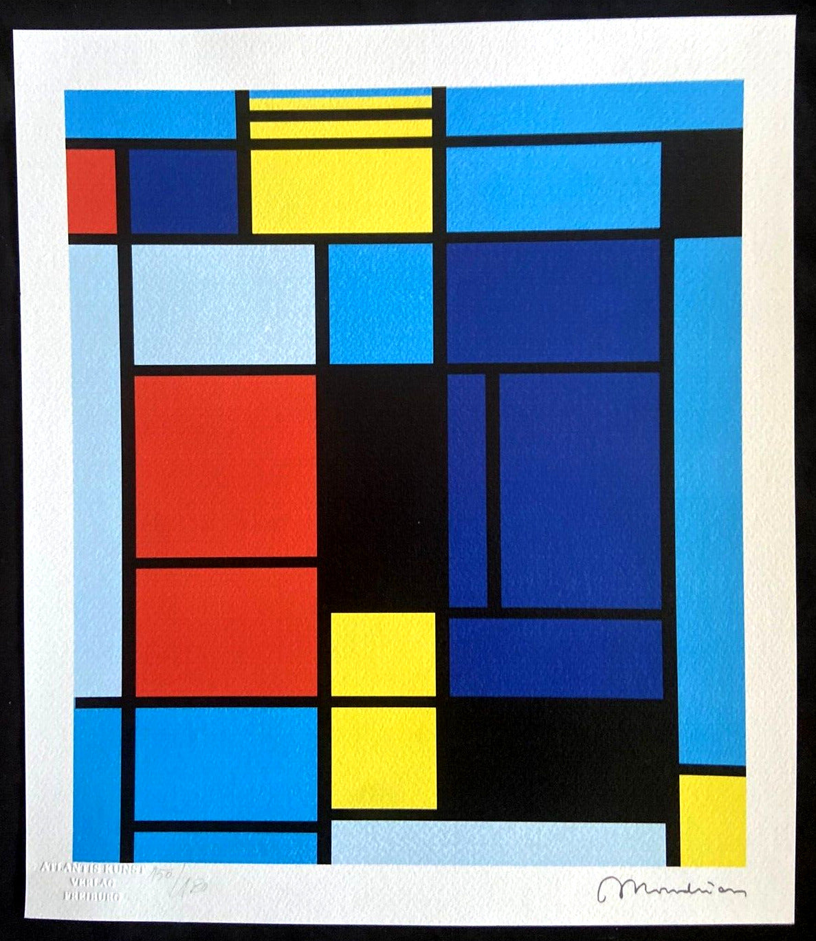 Piet Mondrian Lithograph Coa Numbered Signed Op