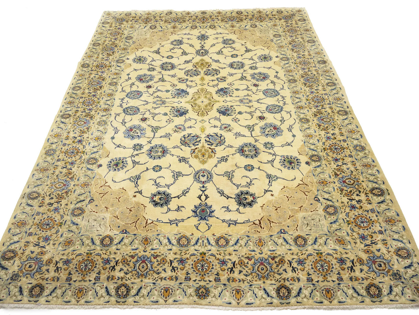 Semi-Antique Vintage Signed Handmade Wool Rug