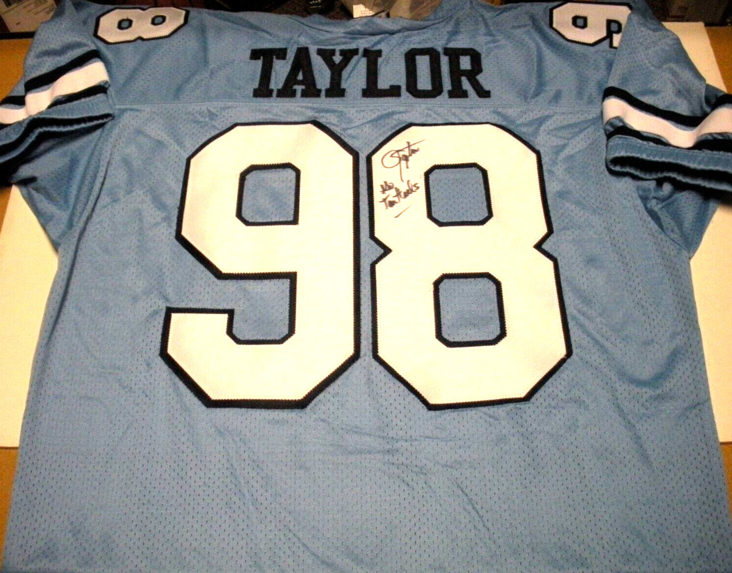 Lawrence Taylor North Carolina Heel W/Coa Signed