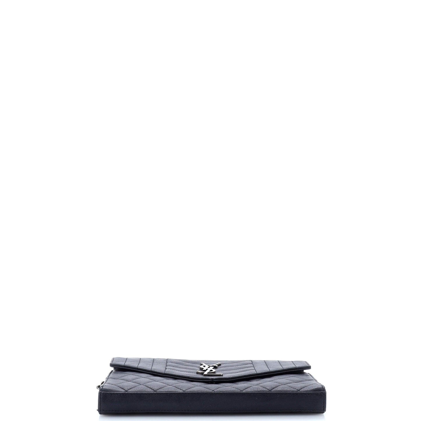 Saint Laurent Classic Monogram Chain Wallet Mixed Matelasse Leather Medium