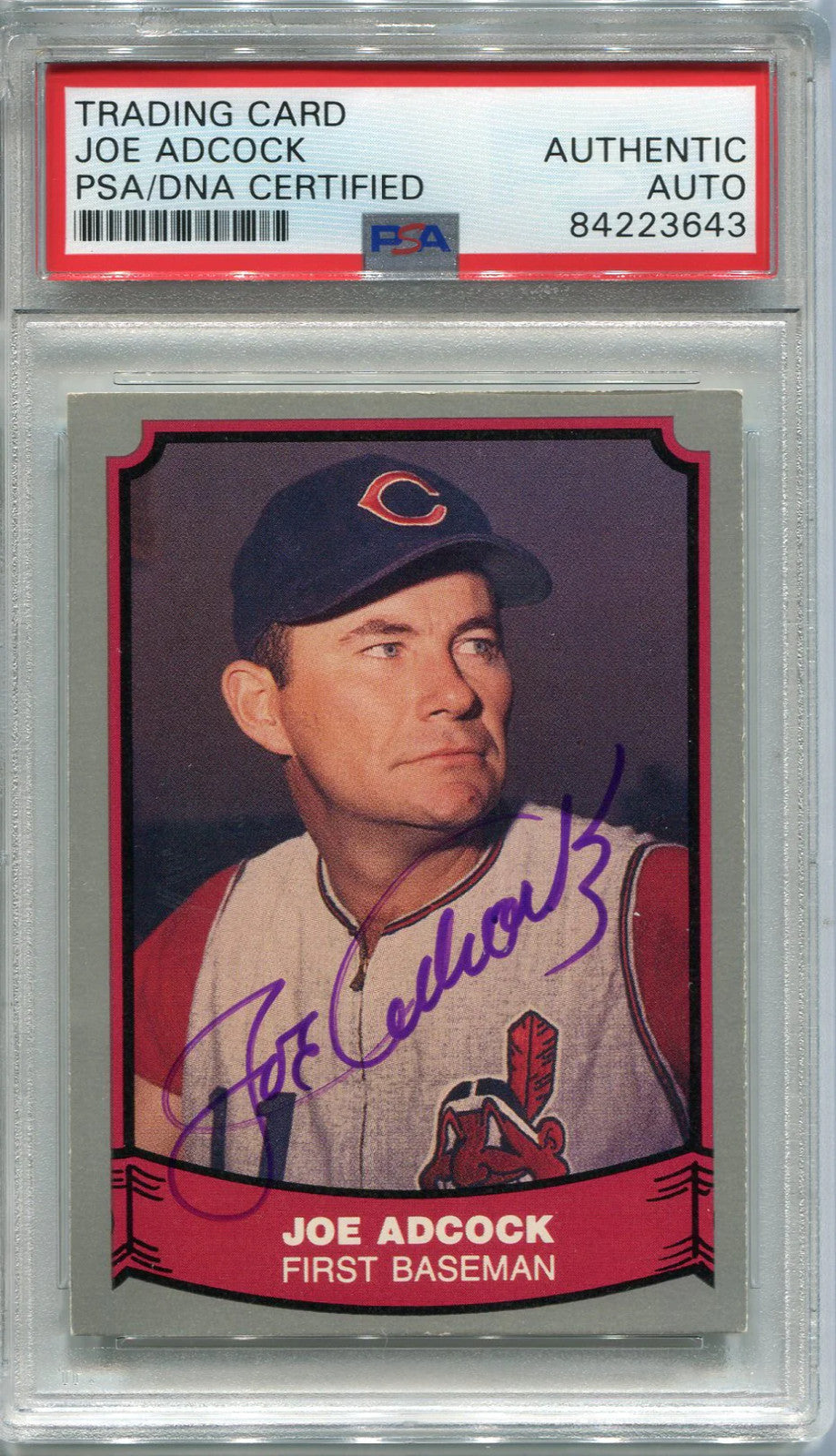 Joe Adcock Autographed 1988 Pacific Card #31 (Psa)