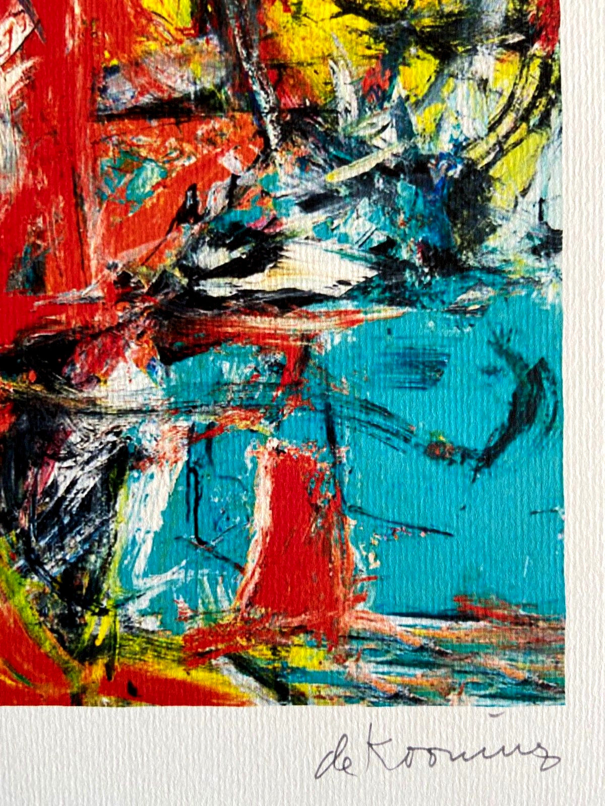 Willem De Kooning Action Painting Coa Signed
