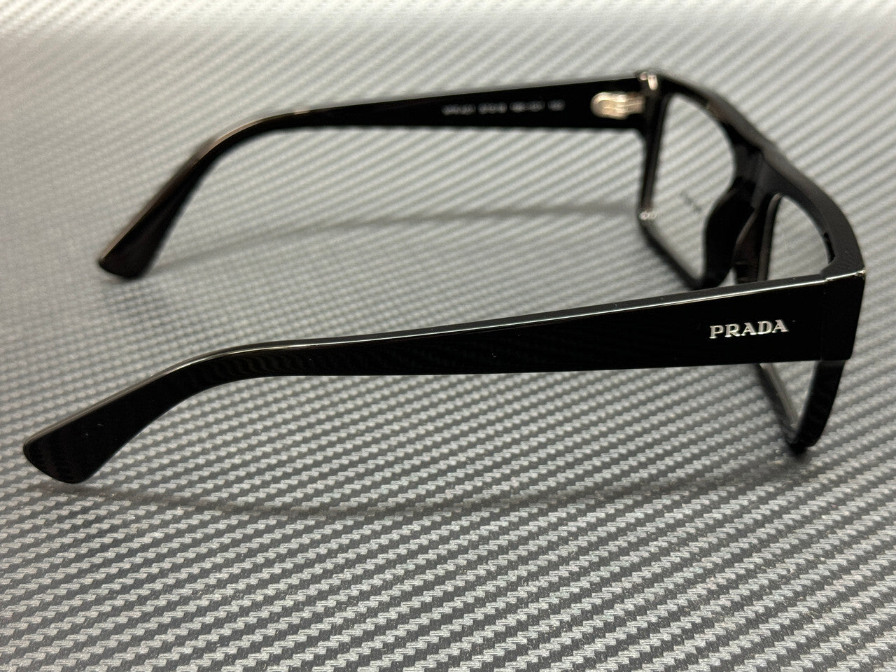 Prada Pr A01V 16K1O1 Black Men'S 55 Mm Eyeglasses