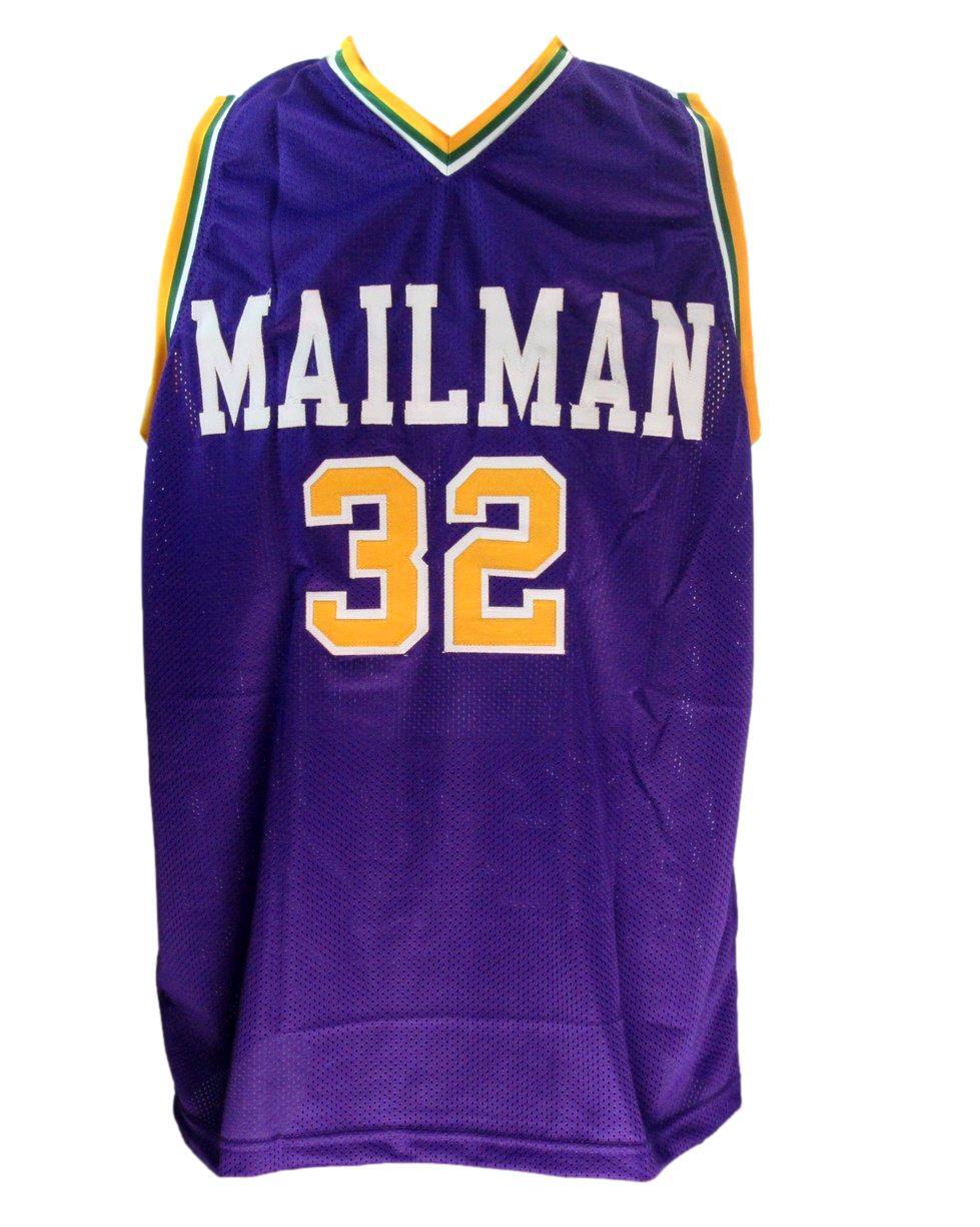 Karl Malone Hof Signed Utah Jazz "Mailman" Custom