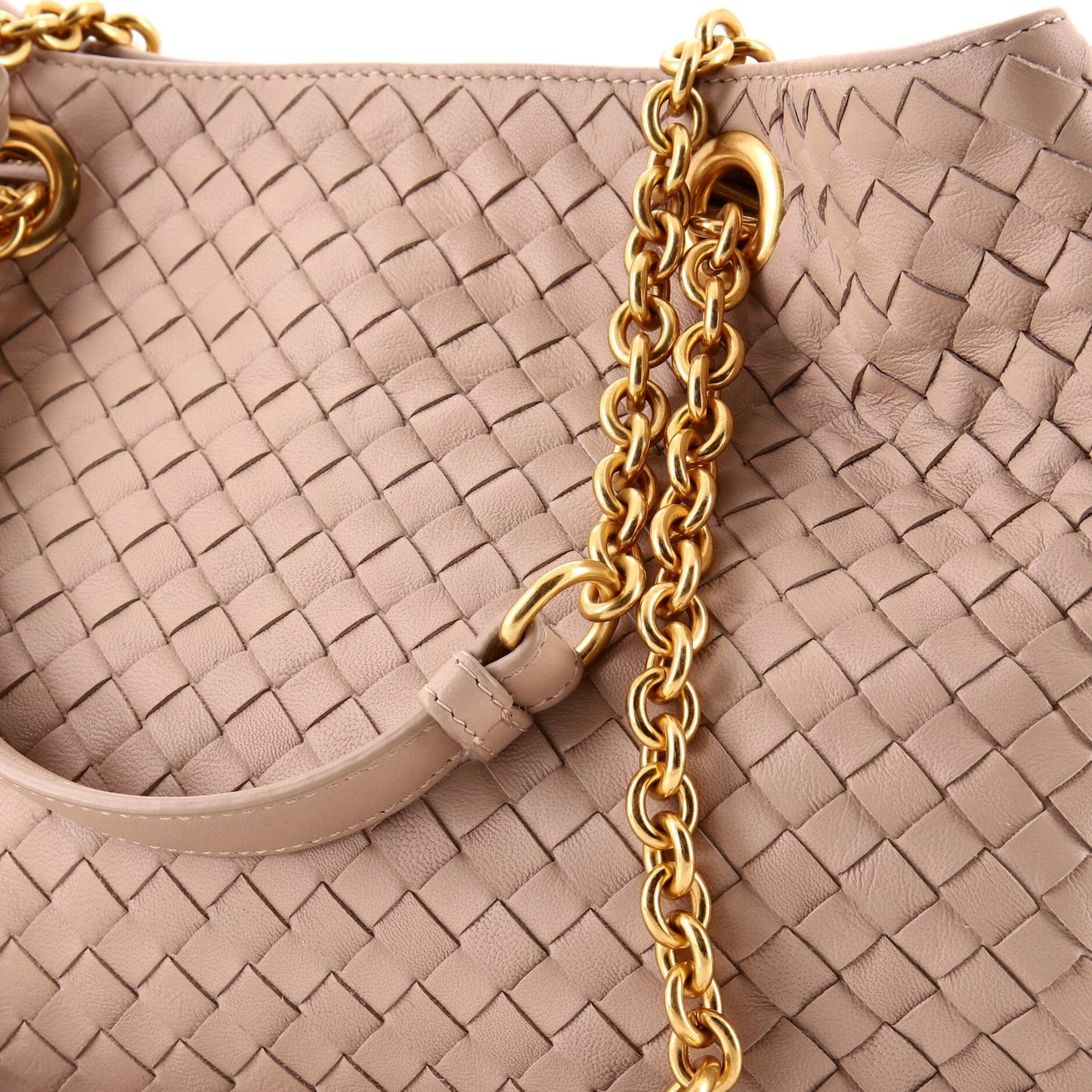 Bottega Veneta Double Chain Tote Intrecciato Nappa Medium
