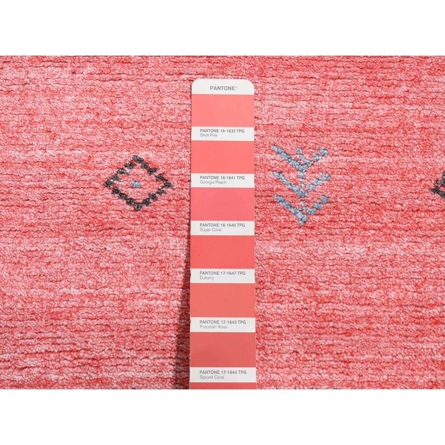 2'8"X13'6" Pink Wool And Silk Loomed Knotted Gabbeh Runner Oriental Rug