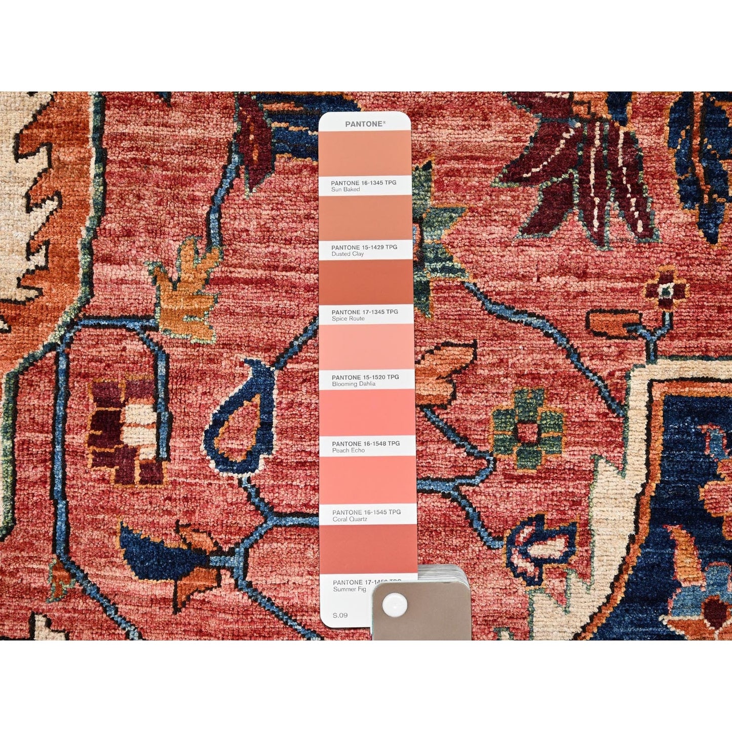 10'2"X13'8" Red Seeripe Heris Aryana Collection Soft Wool Hand Knotted Rug