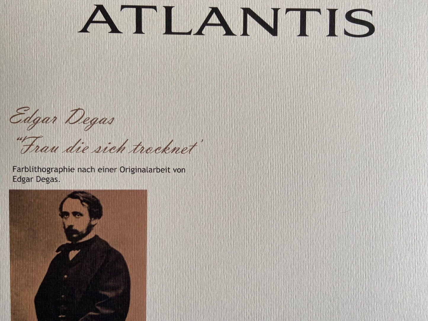 Edgar Degas Lithograph Coa Signed Op Numbered