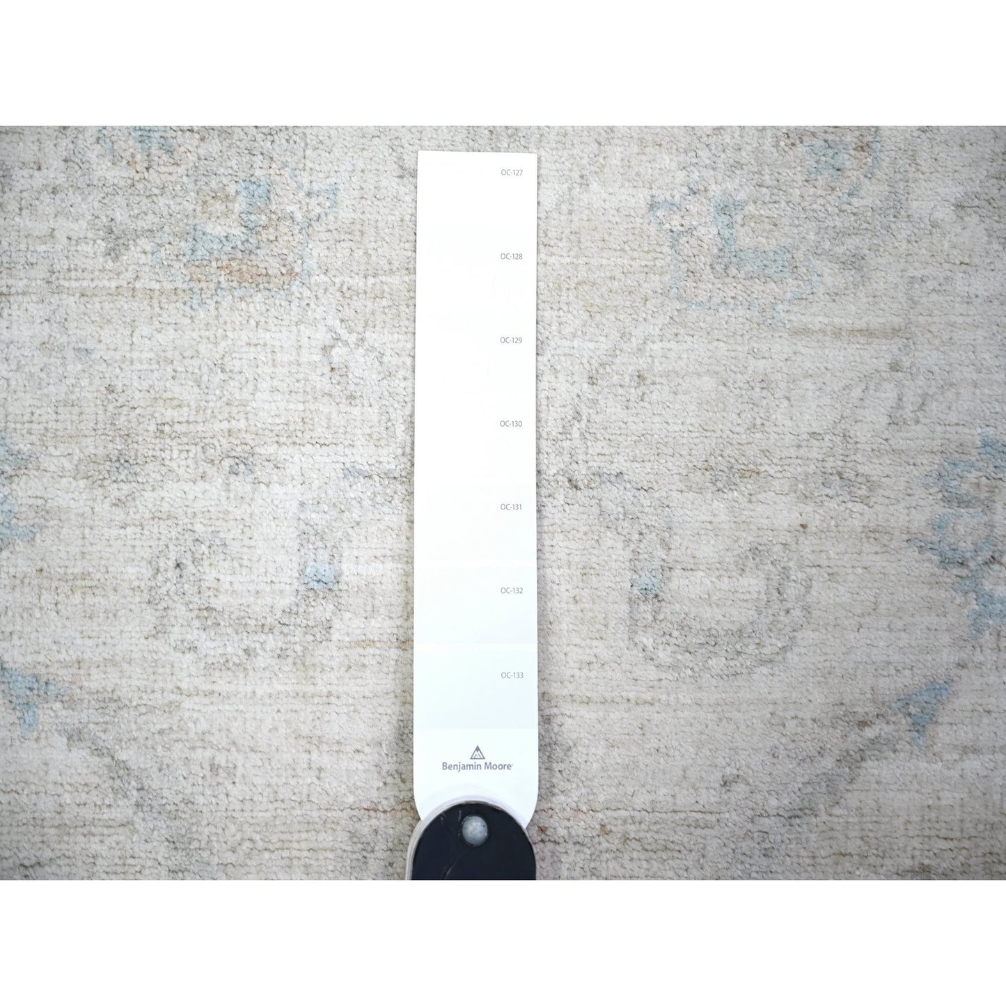 2'9"X7'8" Rose White Hand Knotted Wash Peshawar Wool Runner Rug