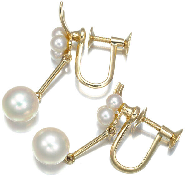 MIKIMOTO Earrings Akoya Pearl 3.6-7.8mm 14K 585
