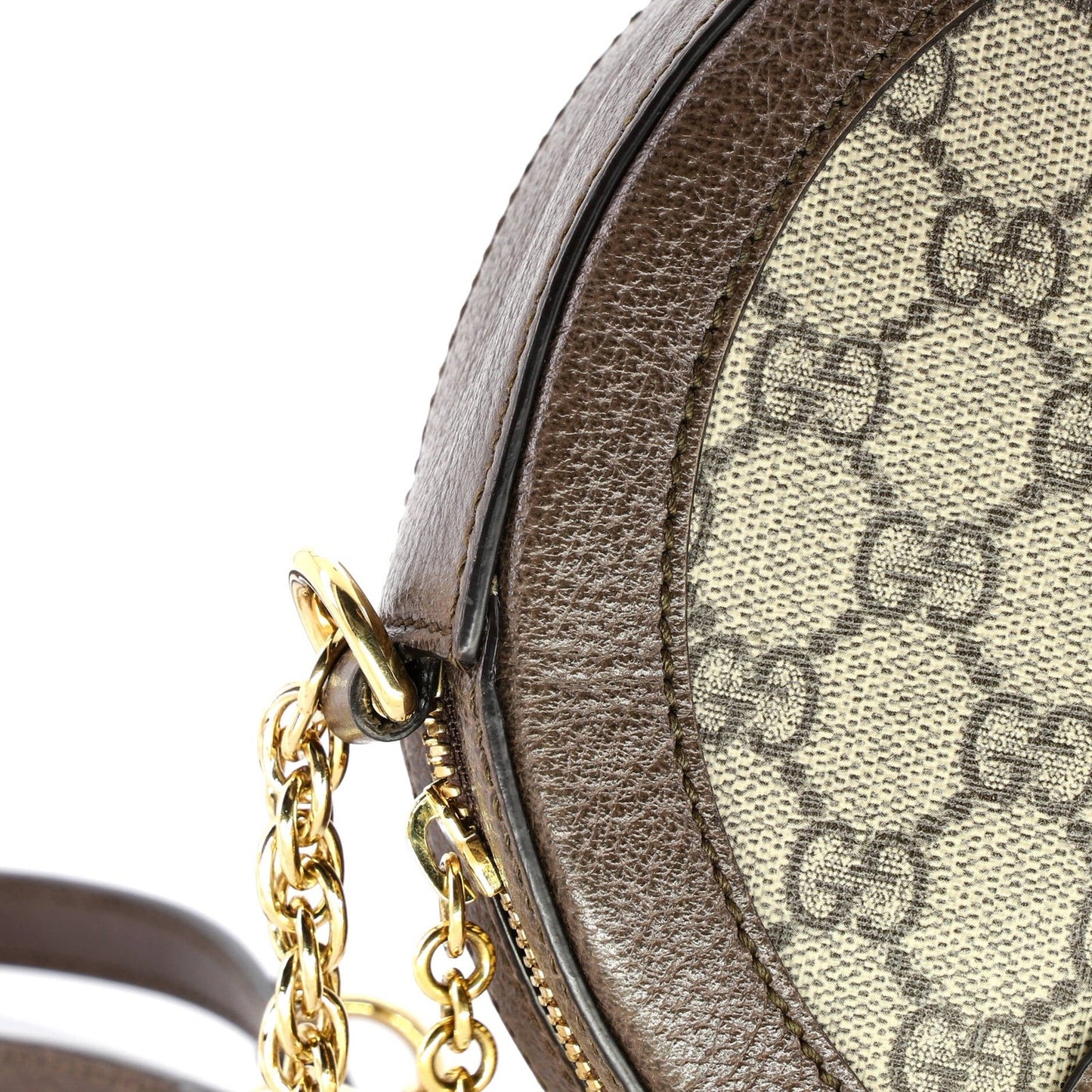 Gucci Ophidia Round Backpack Gg Coated Canvas Mini