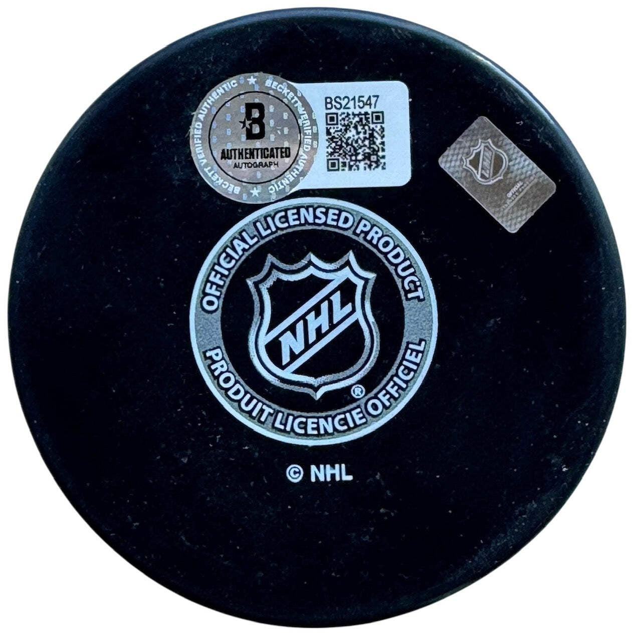 (Beckett) Paul Coffey Autographed Edmonton Oilers Logo Puck