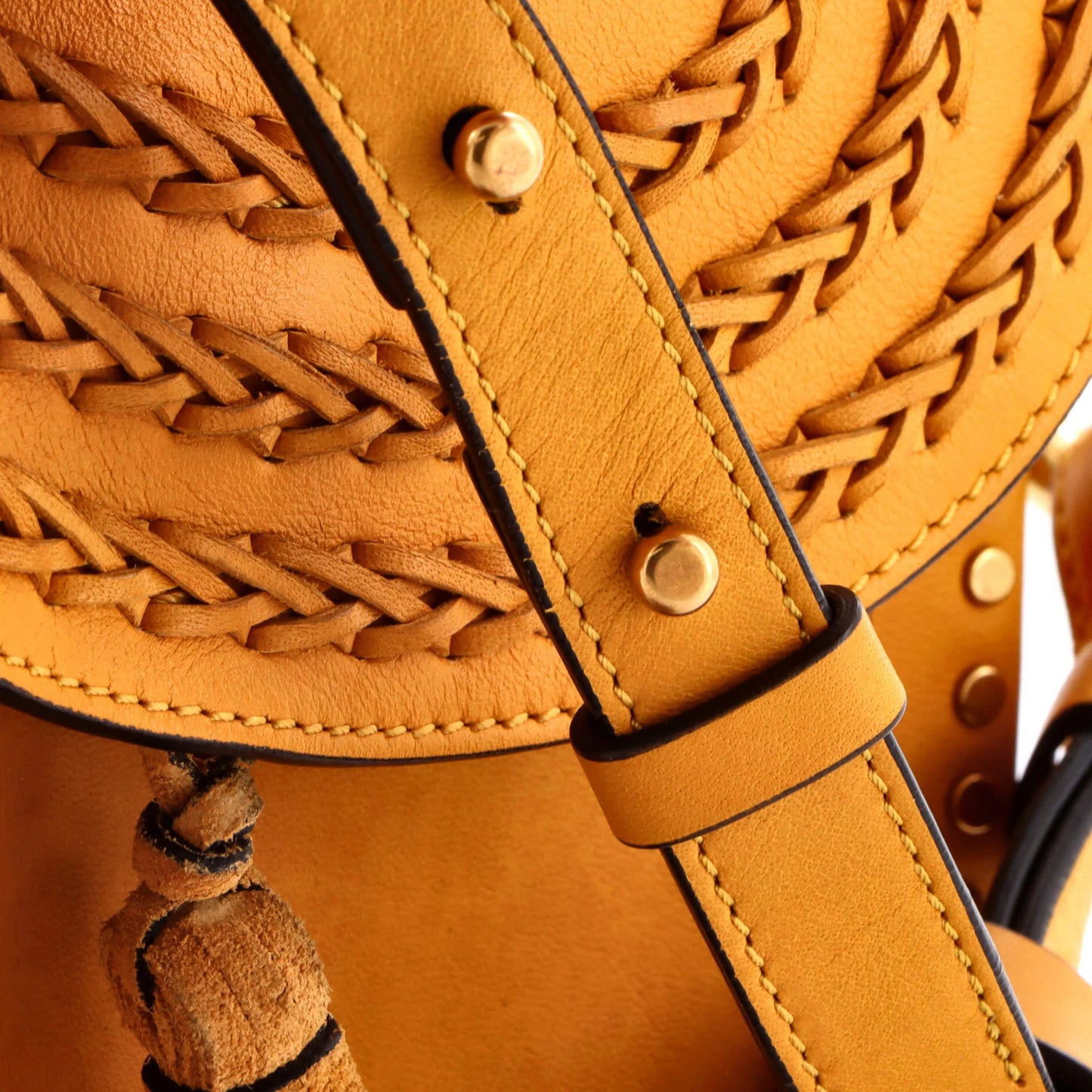 Chloe Hudson Handbag Whipstitch Leather Medium