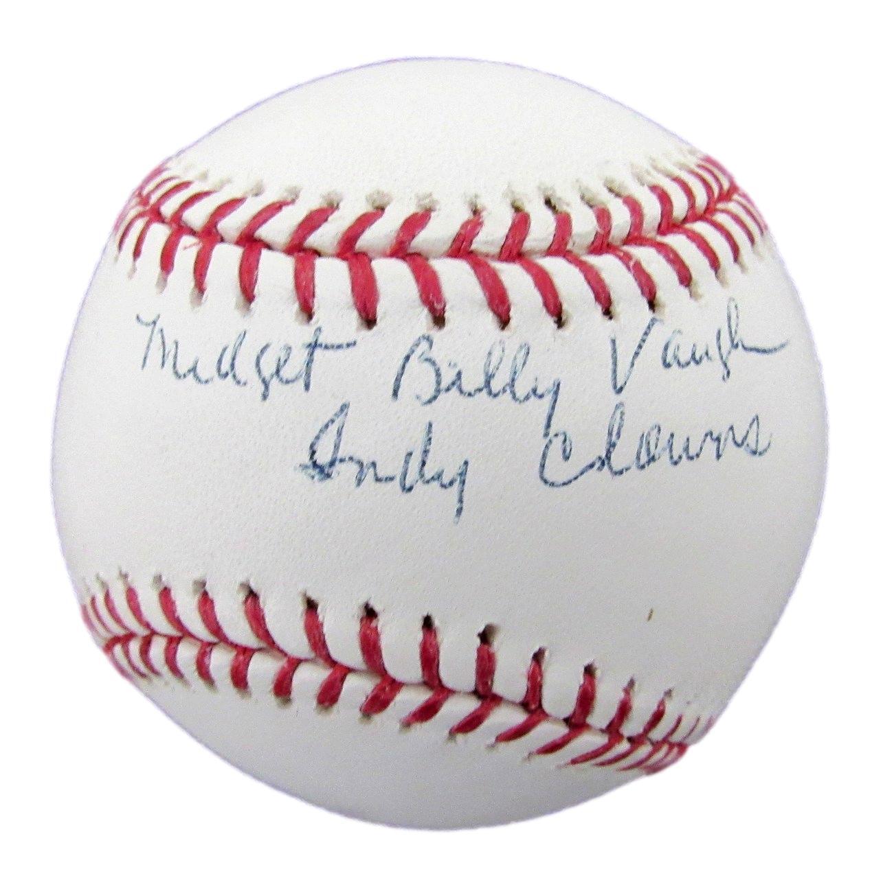 Midget Billy Vaughn Autographed Onl Baseball