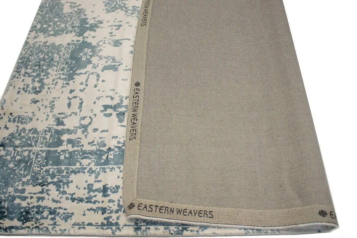 Muted Slate Blue Distressed Floral 4X6