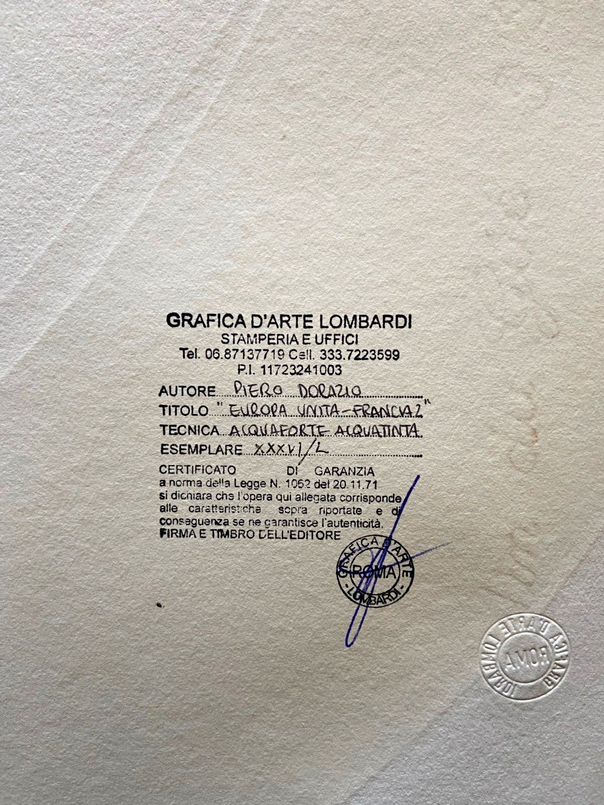Piero Dorazio Incision Signed A Hand Numbered