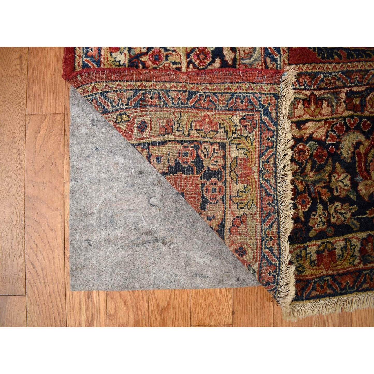 9'X19'4" Red Antique Zoroastrian Saroogh Rare Gallery Size Oriental Rug