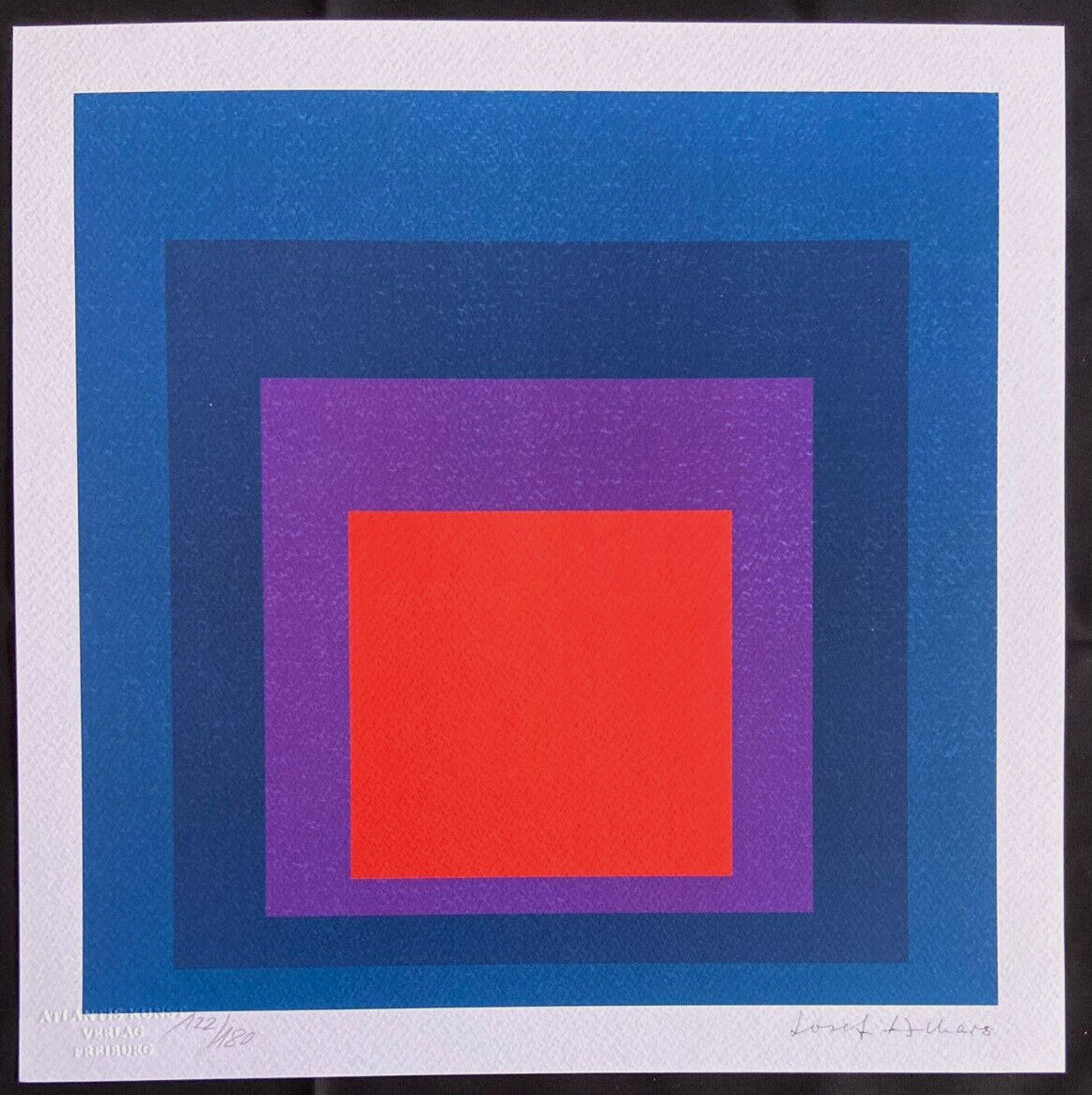Josef Albers Lithograph Coa Signed Numbered A