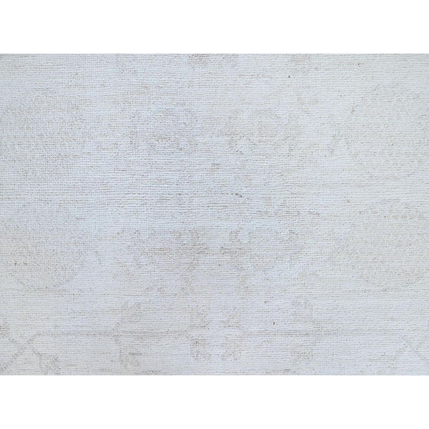 10'X13'10" Jazz White Hand Knotted Khotan Pomegranate Wool Oriental Rug