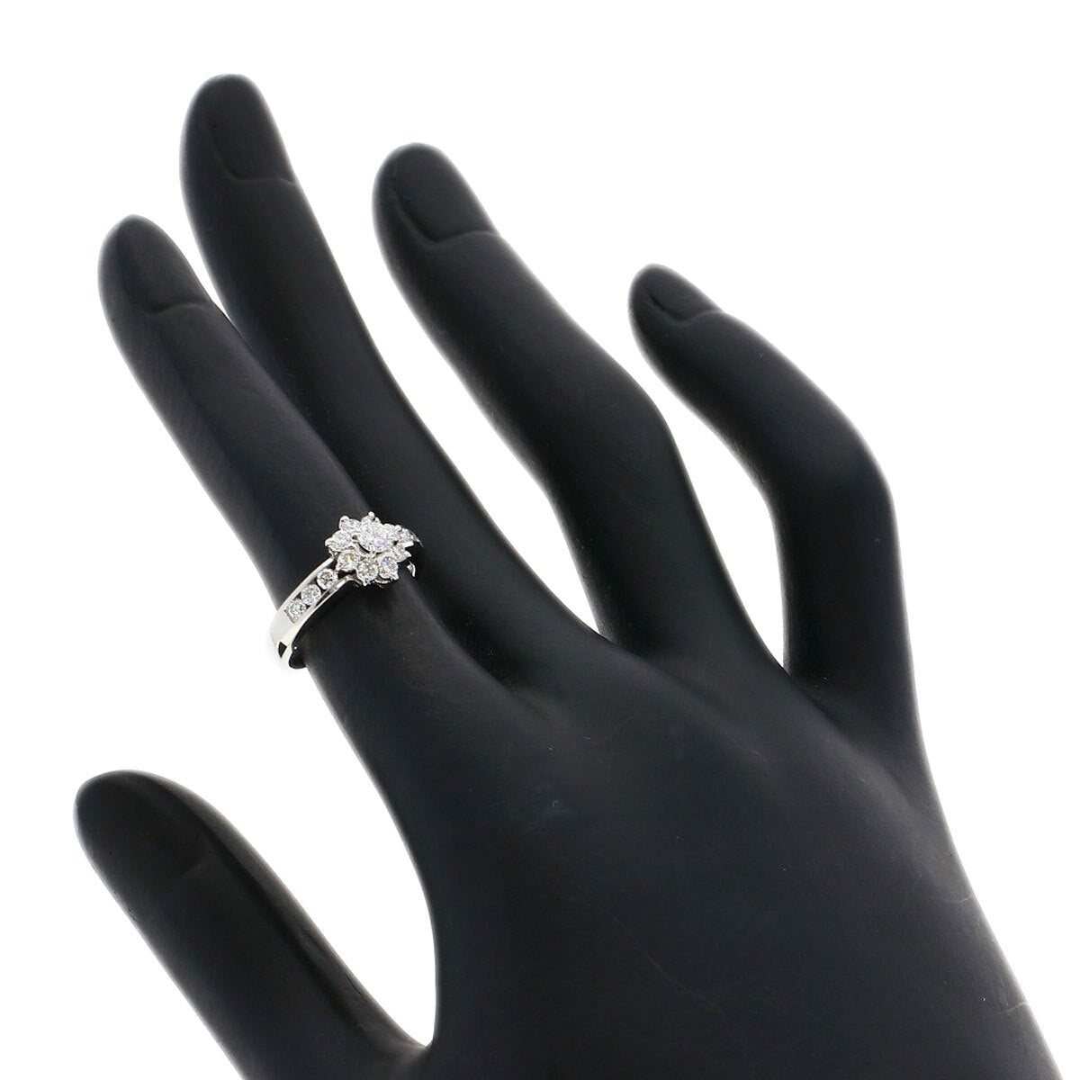 0.13ct Diamond Ring Platinum PT900 3.7g