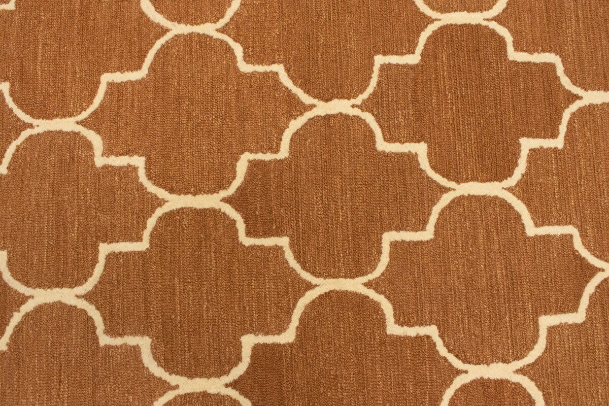 Rust Trellis Design Contemporary 5X8 Hand-Tufted