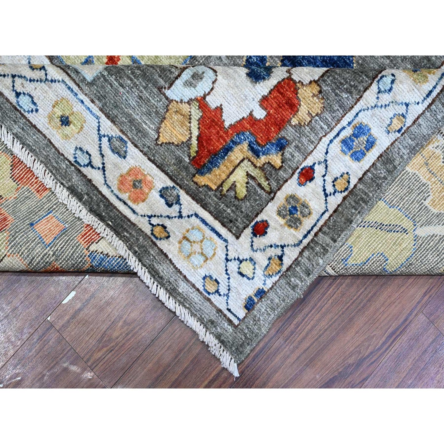 9'9"X13'4" Vintage Gray Vegetable Dyes Angora Oushak Oriental Rug