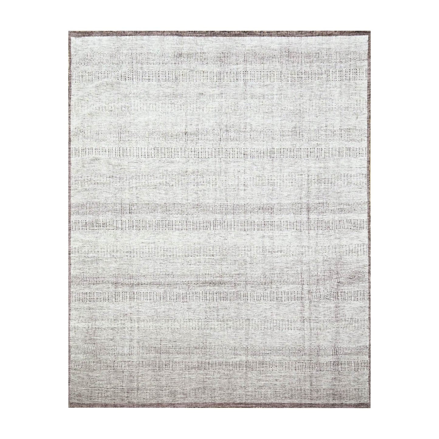 8'X10' Red & White Oxidized Grass Design Wool Hand Knotted Oriental Rug