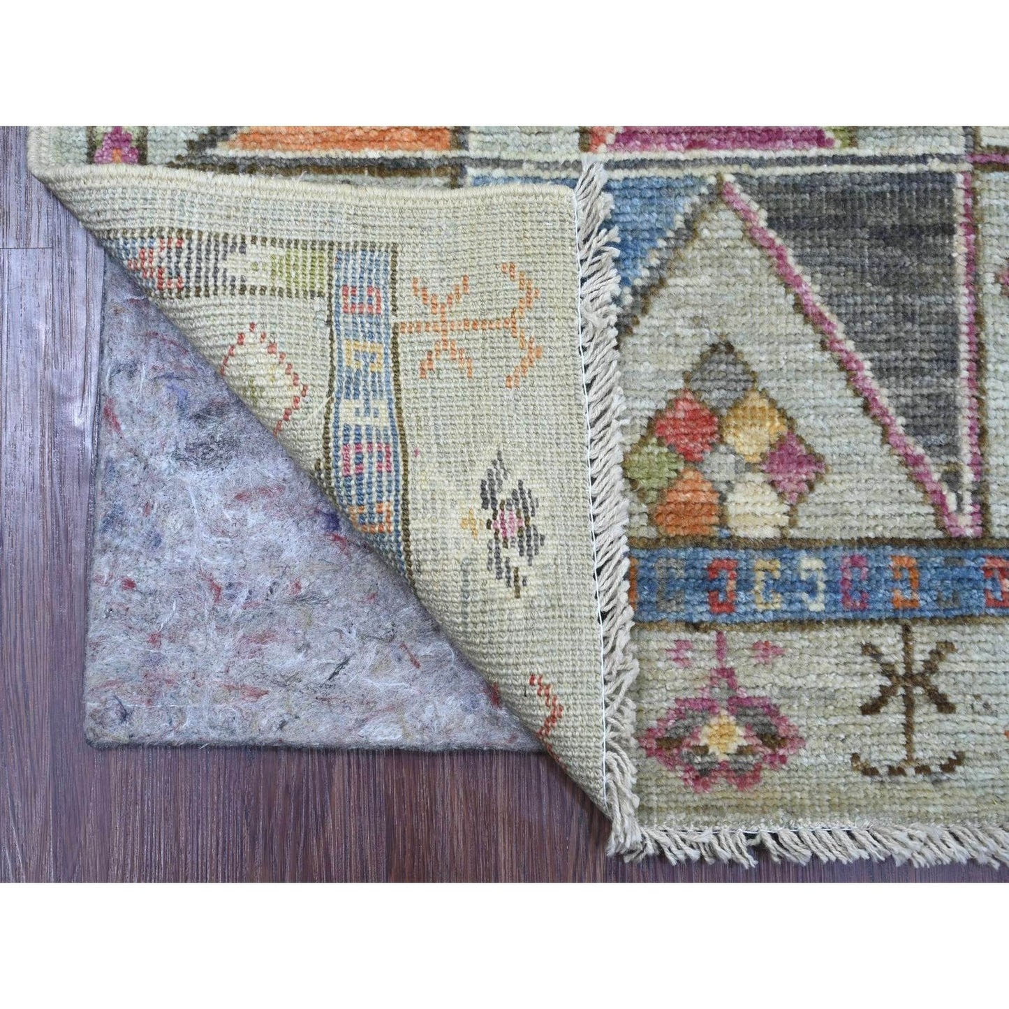 2'8"X11'8" Gray Rug Anatolian Village Inspired Hand Knotted Wool Runner