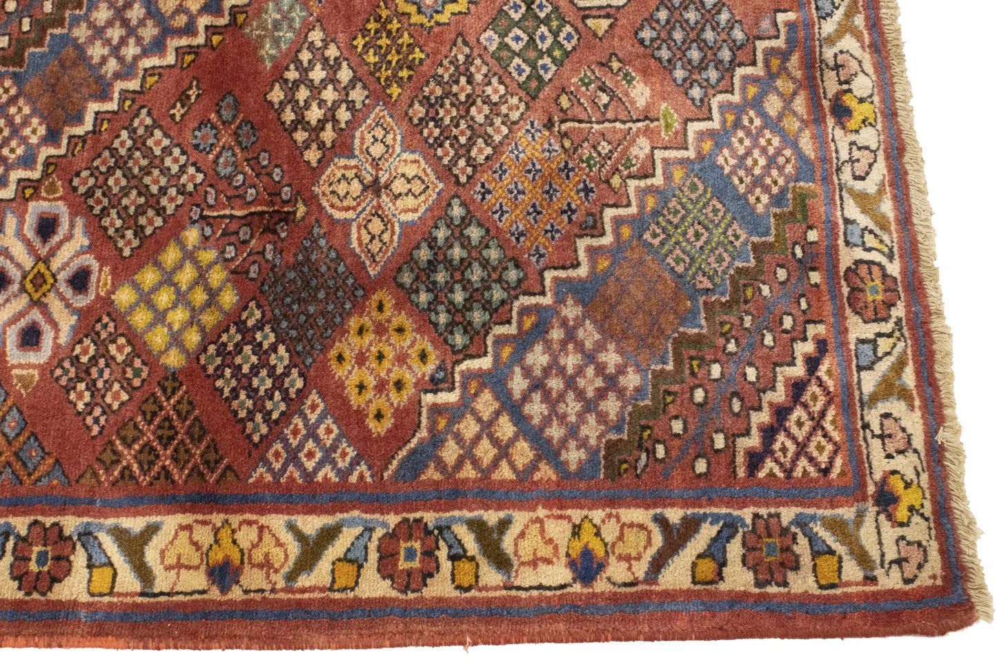 Handmade Vintage Tribal Floral Oriental Rug