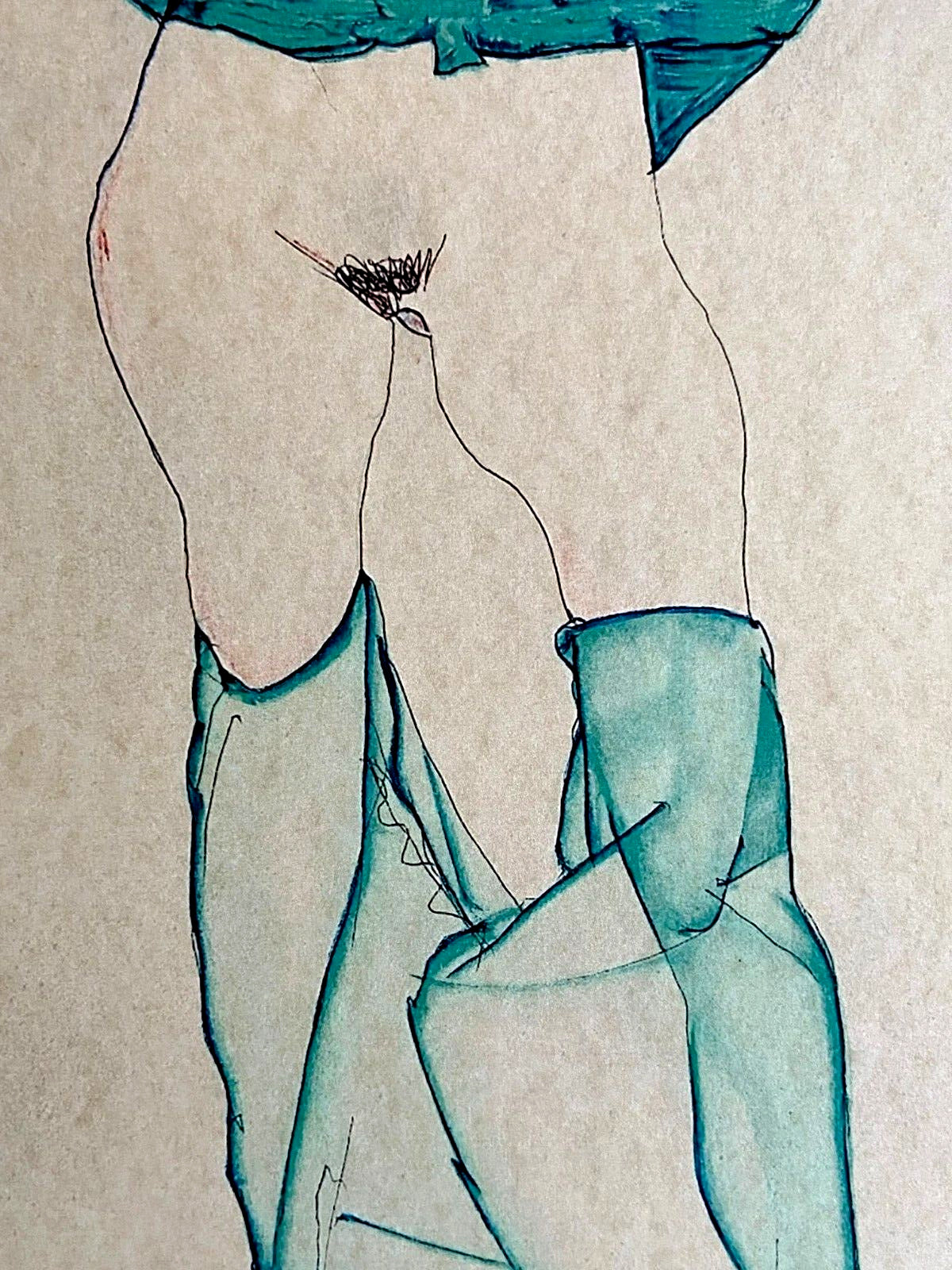 Egon Schiele Lithograph From An Painting Coa