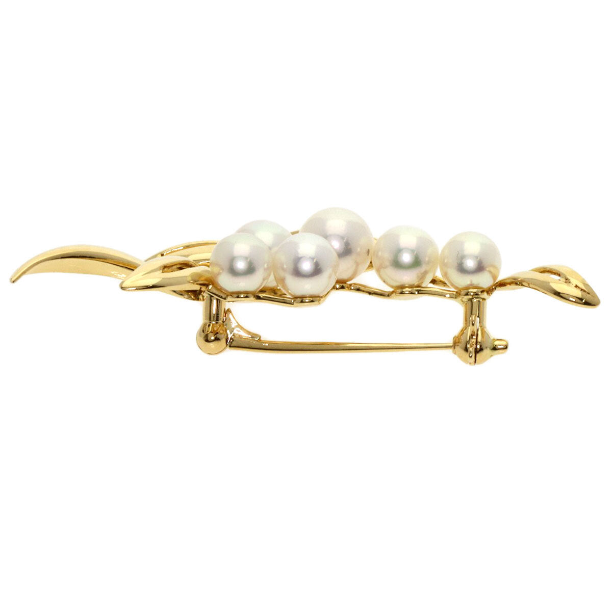 Mikimoto Pearl Pearl Brooch K18 Yellow Gold