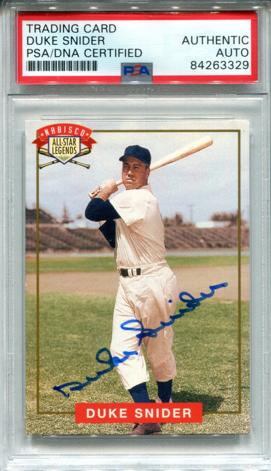 Duke Snider Autographed 1994 Nabisco All-Star Legends Card (Psa)