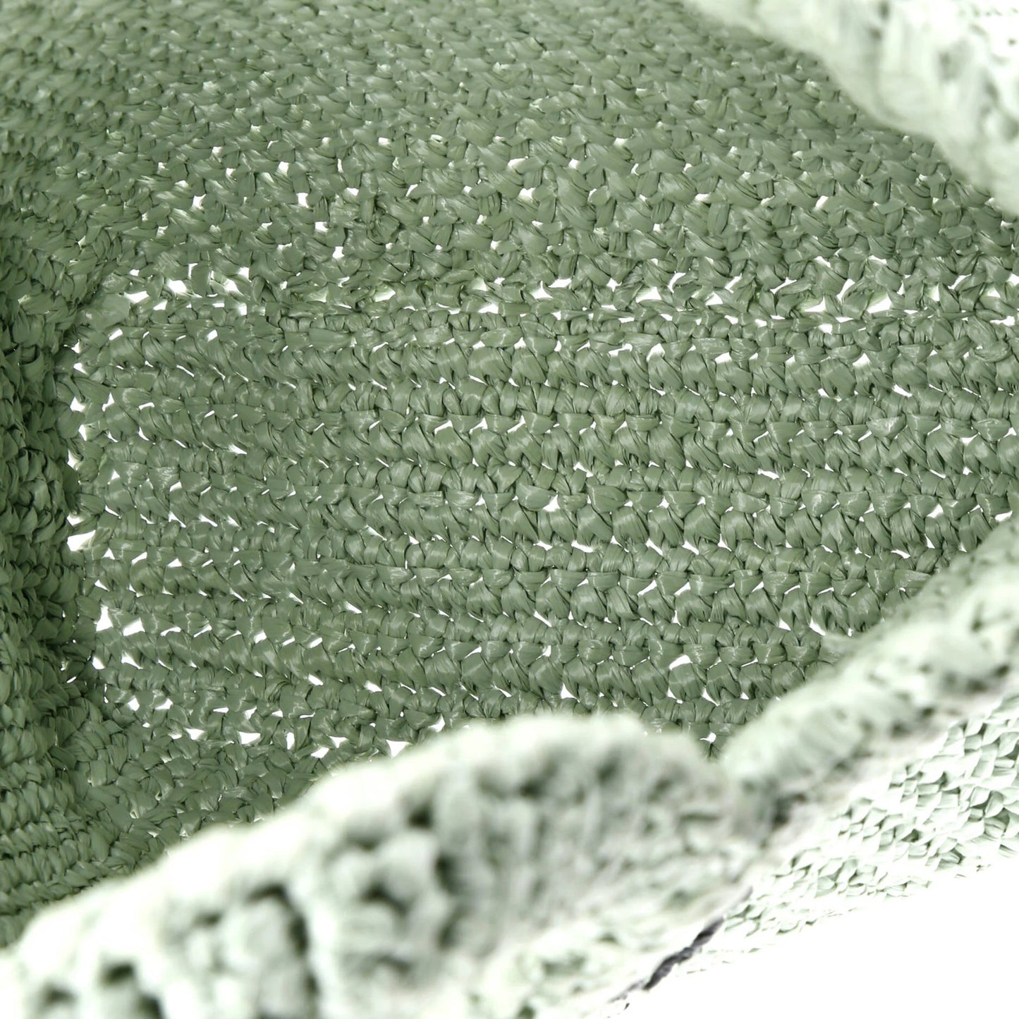 Prada Logo Tote Raffia Small