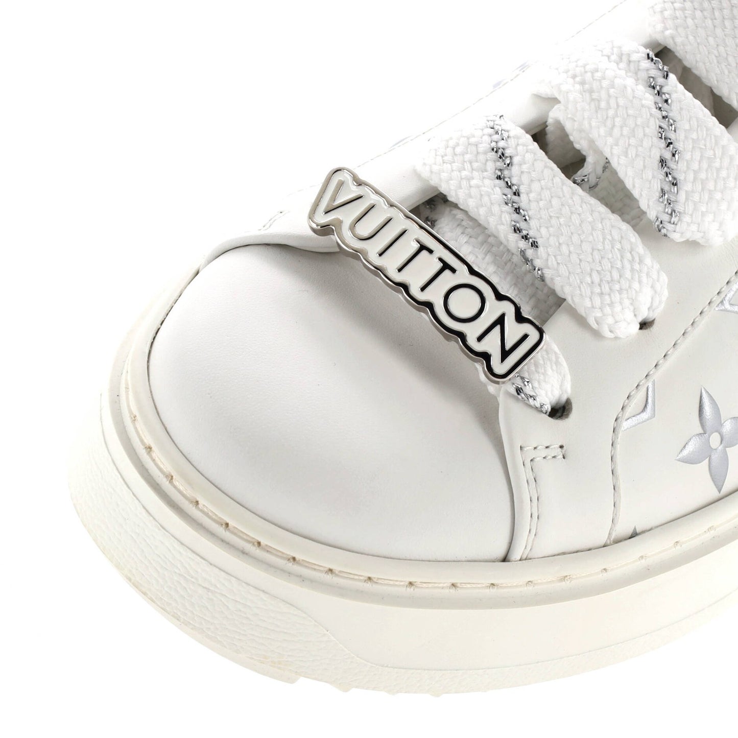 Louis Vuitton Women'S Time Out Sneakers Monogram Print Leather