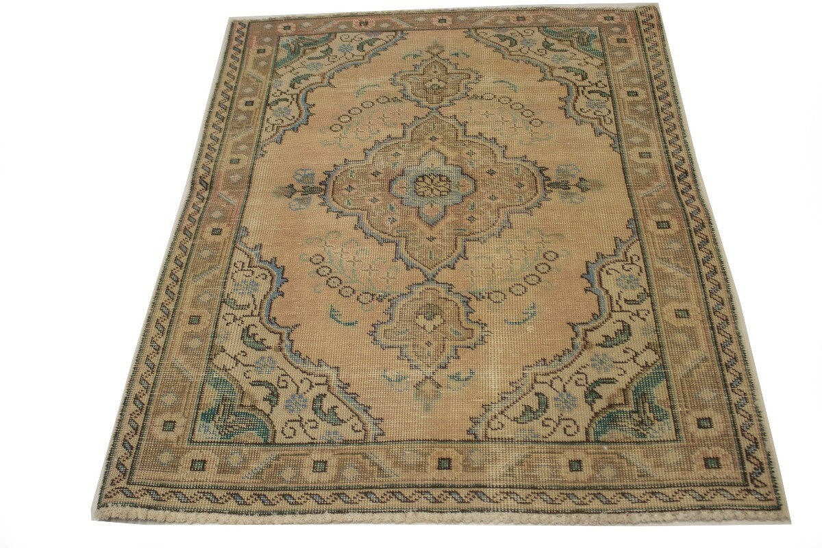 Antique Vintage Oriental Rug Peach Muted