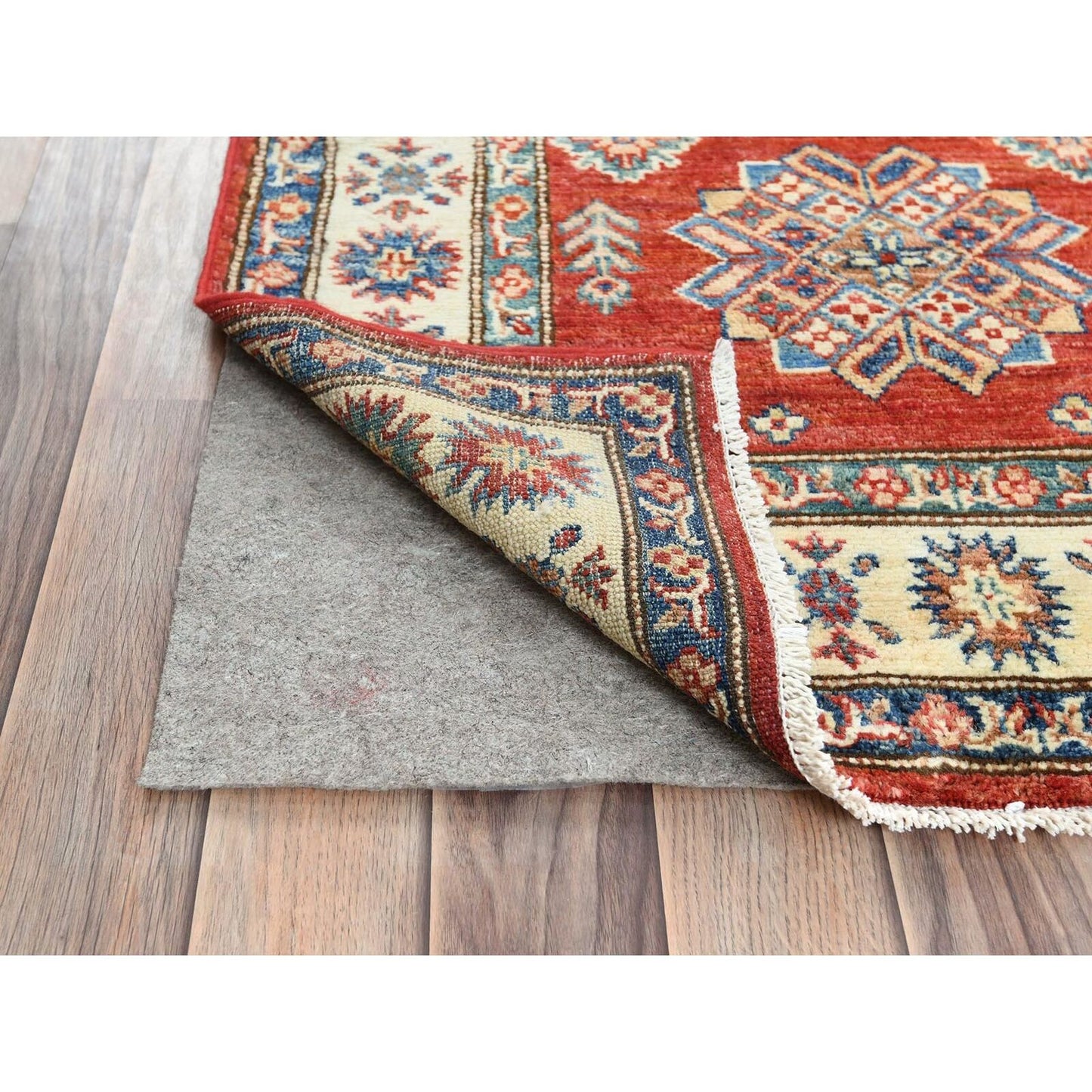 2'8"X39'1" Rich Red Afghan Super Kazak Wool Hand Knotted Xl Runner Rug