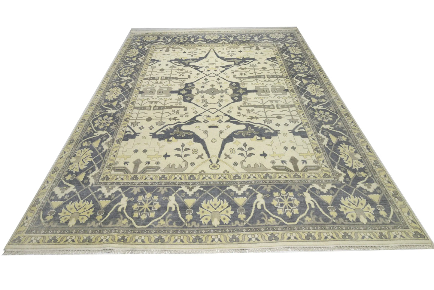 Handmade Oushak Oriental Rug 12X15 Ft Oversized