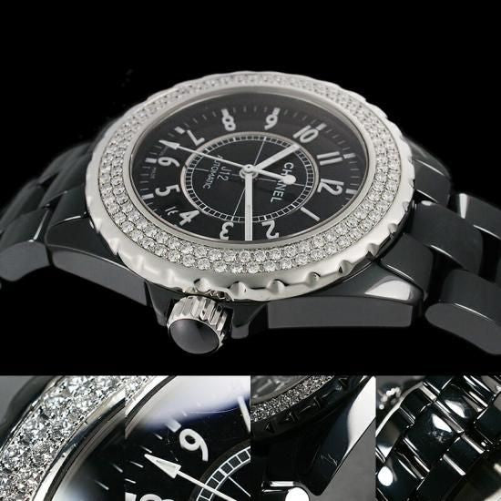 Chanel J12 38Mm Genuine Diamond Bezel H0950
