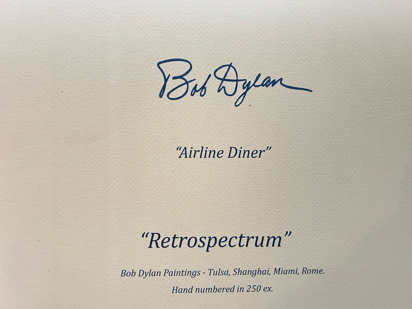 Bob Dylan Lithograph Coa Signed Op Numbered By Hand Limited