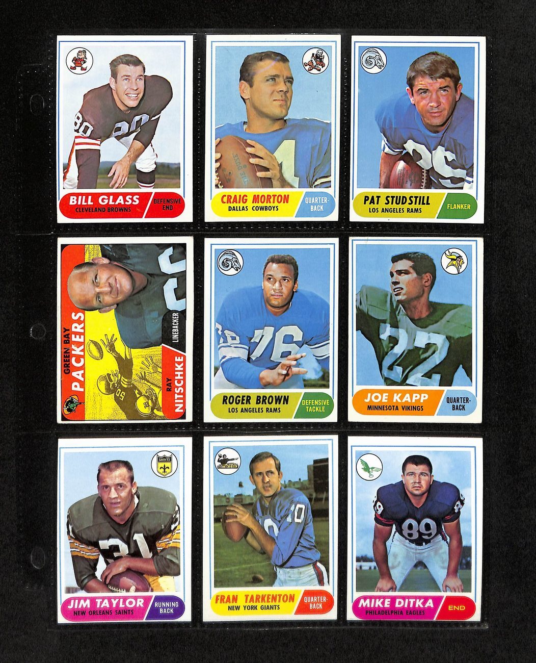 1968 Topps Football Card Complete Set (1-219)