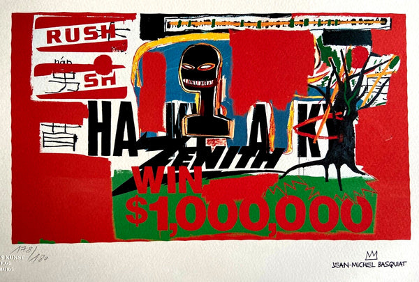 Jean-Michel Basquiat Lithograph Coa Signed Numbered. Joan Mir